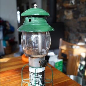 Vintage Green Lantern Lamp